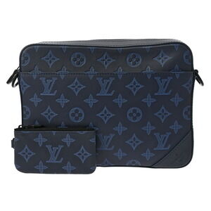 Louis Vuitton Shadow Black Duo Messenger Bag Navy Blue